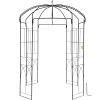 VEVOR Birdcage Shape Garden Arbor, 9\' High x 6.6\' Wide, Heavy Duty Wrought Iron Arbor, Wedding Arch Trellis for Climbing Vines in Outdoor Garden