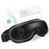 VEVOR Eye Massager with Heat & Remote, Heated Eye Massage Mask with 5 Modes and Bluetooth Music, 180° Foldable Eye Care Massager for Eye Strain