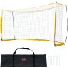 VEVOR Portable Soccer Goal, 12x6 ft Adults Kids Backyard Soccer Net, Large Practice Soccer Net, Steel Fiberglass Structure Training Goal Set