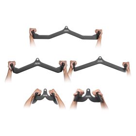 VEVOR LAT Pulldown Attachments, Cable Machine Rowing T-bar V-bar 5 Set, Tricep Pull Down Bar, Back Strength Training Rubber Coated Handle Grip