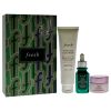 Resilient Hidrated Skin Trio by Fresh for Women - 3 Pc 5oz Soy Face Cleanser, 1oz Elixir Skin Resilience Activating Serum - Tea