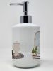 Black Chinese Crested in Bathtub Ceramic Soap Dispenser Hand Soap Dispenser Pump Bottles for Bathroom Kitchen, Empty Refillable Liquid Soap Container