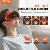 VEVOR Eye Massager with Heat & Remote, Heated Eye Massage Mask with 5 Modes and Bluetooth Music, 180° Foldable Eye Care Massager for Eye Strain