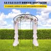 VEVOR Birdcage Shape Garden Arbor, 9\' High x 6.6\' Wide, Heavy Duty Wrought Iron Arbor, Wedding Arch Trellis for Climbing Vines in Outdoor Garden
