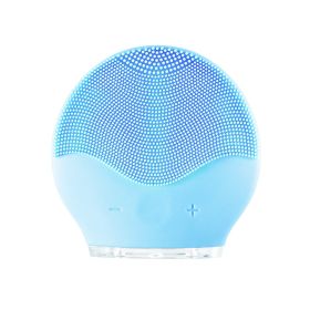 Electric waterproof silicone cleansing instrument (Option: Blue)