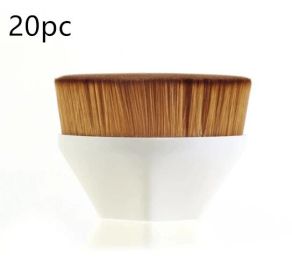 Foundation Brush BB Cream Makeup Brushes Loose Powder Brush Flat Kit (Option: White1 20pc)