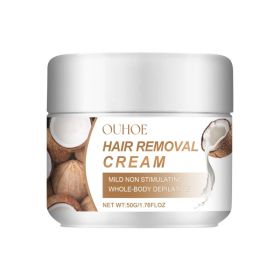 OUHOE Coconut Hair Removal Cream, Mild And Non-Irritating Armpit Hair, Hands And Legs All Over The Body Pure And Refreshing Hair Removal Cream (Option: 50g-62.1g-1.97*1.73inch)