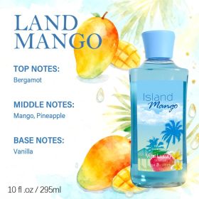 12 Scents,10 Oz. Unisex Shower Gel,body Wash. Large Size, Gently Cleanses And Moisturizes, Enriched With Aloe Vera And Vitamin E. Floral, Fruity, (Option: ISLAND MANGO)