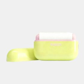 Portable Pet Hair Remover With Lid Reusable, Palm-Sized Lint Roller Pocket-Sized Travel Essential For Removing Cat And Dog Hair (Option: Fresh Green)
