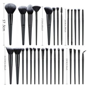 Premium 25PCS Makeup Brush Set Foundation Contour Blush Cosmetic Beauty Tools (Option: A)