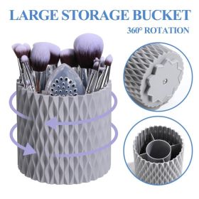 18 Bamboo Makeup Brushes Set With Swivel Bucket (Option: Bamboo)