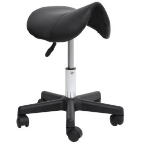 Hydraulic Swivel Salon Stool Adjustable Massage Facial Spa Beauty Saddle Chair Black (Option: Black)