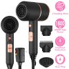 1800W Hair Dryer Portable Compact Hair Blow Dryer with Cool/Warm/Hot Wind with Diffuser Concentrator/Comb Nozzle ALCI Plug Overheat Protection for Wom